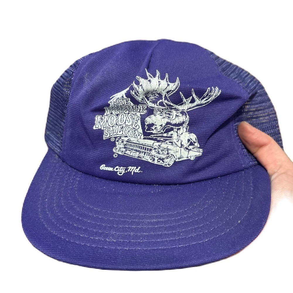 Vintage Purple Moose Saloon Ocean City Maryland SnapBack Made in USA Mesh